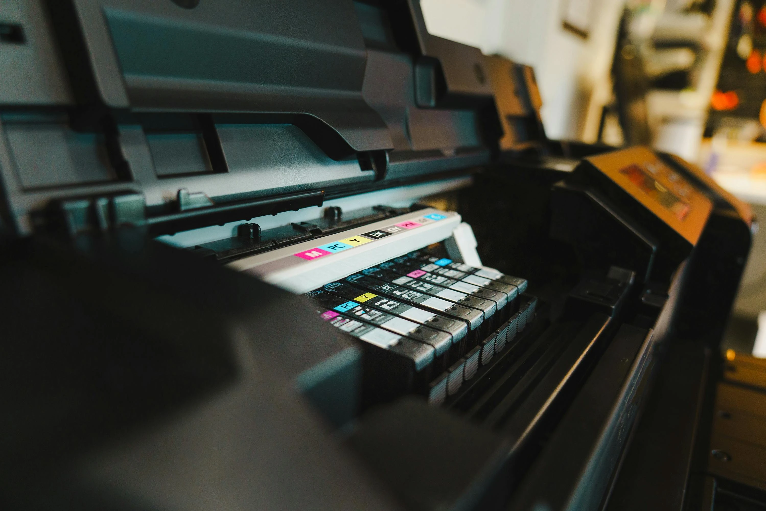 High-quality industrial printer in action
