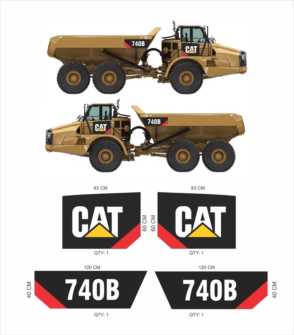 Signage by Faisal Arts for Caterpillar 740B Fleet