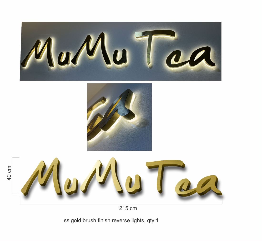 Signage by Faisal Arts for MuMu Tea